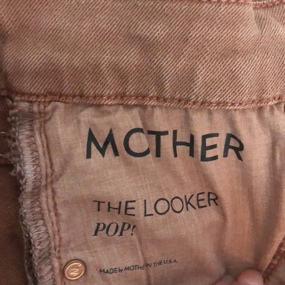 Vintage MOTHER Jeans, The Looker, Pop! - Redwood Tan/Brown/Rust - Size 25 - Picture 9 of 10